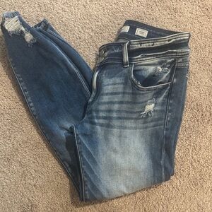 KanCan Dark Wash Distressed Skinny Jeans